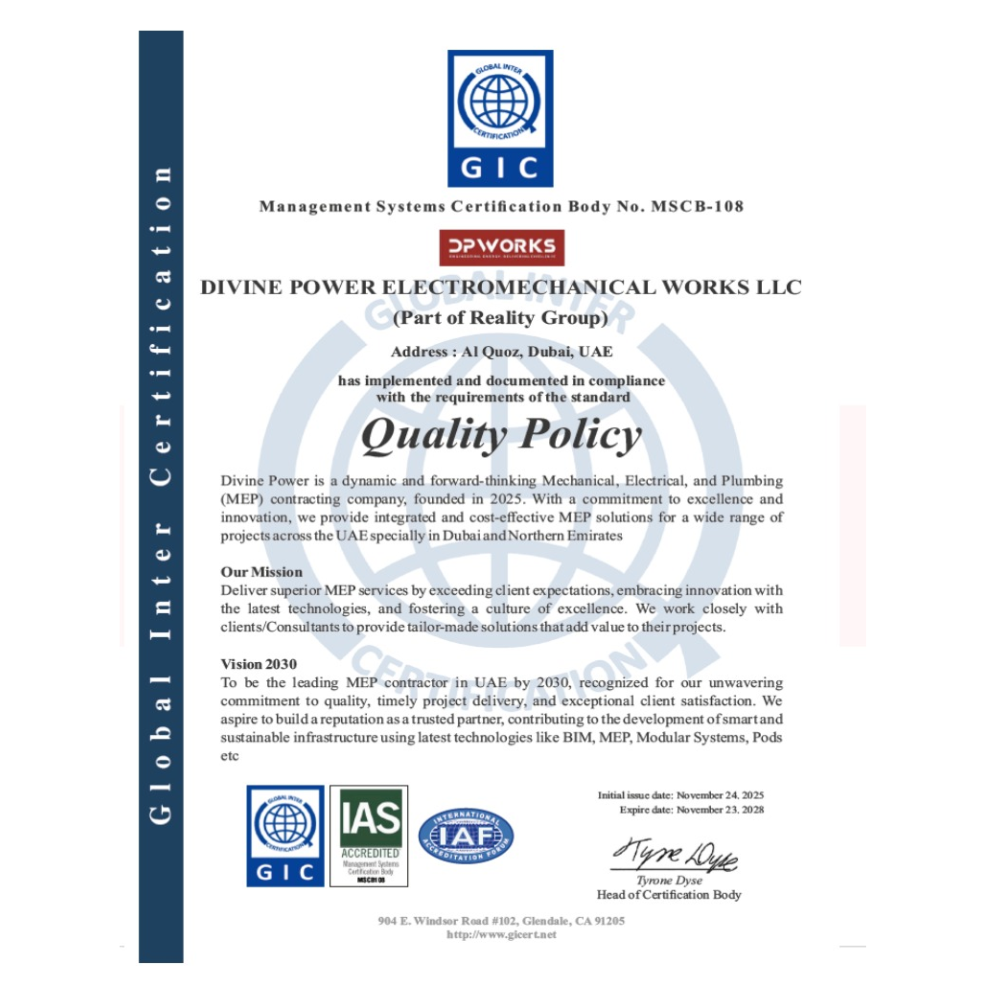 Certificate 1